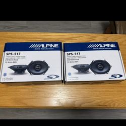 Brand New Alpine SPS-517 Coaxial 2-Way Speaker System 
