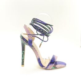 Snake print Lace up heels