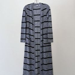 Heater Grey Duster Jacket With Pockets 