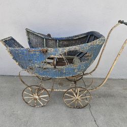 Antique Wicker Stroller 