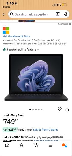 Microsoft surface laptop 6 touch screen