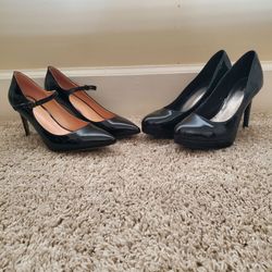 Two Mary Jane Pumps & Platform Pumps Size 8