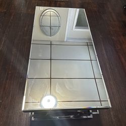 glass side table
