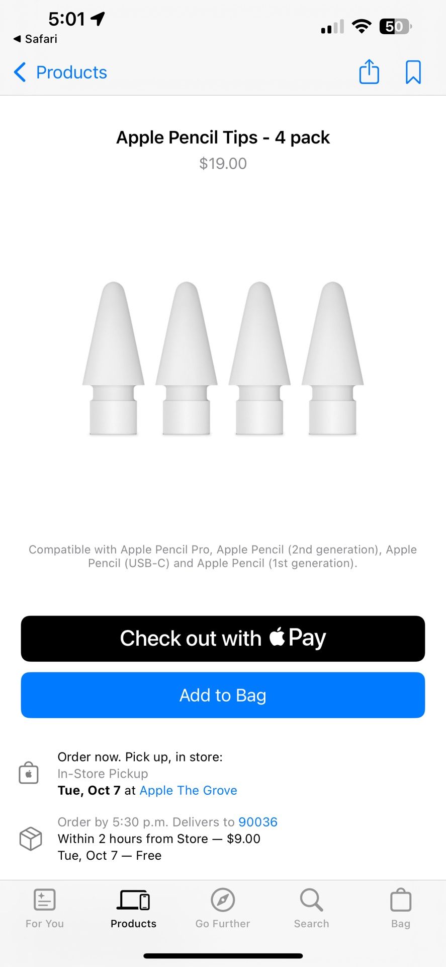 Genuine Apple Pencil Tips(4 Pack)