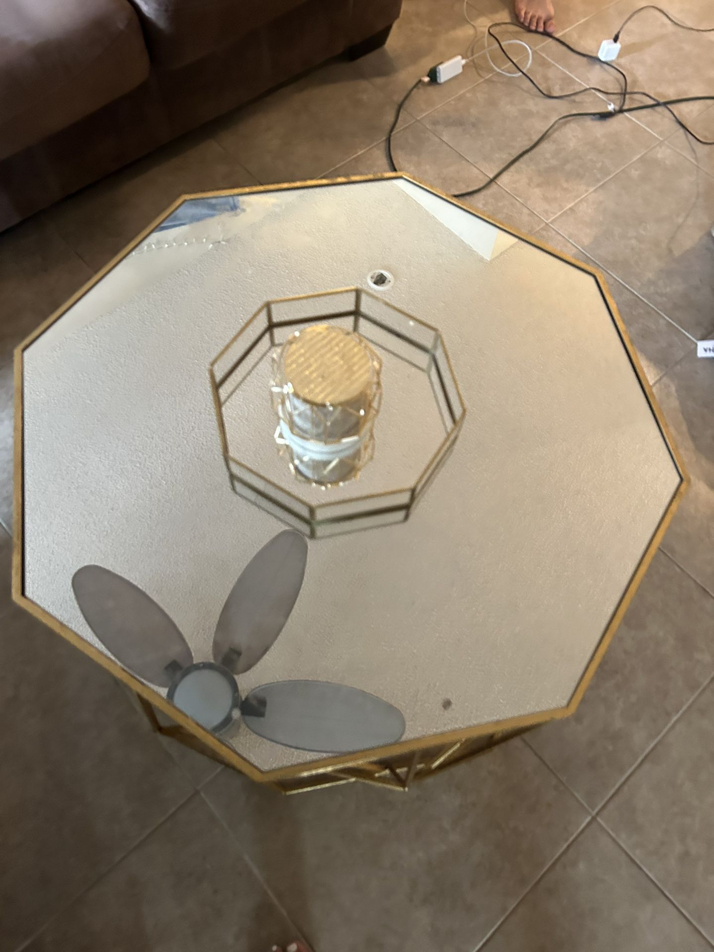 Gold Coffee Table With Mirror 