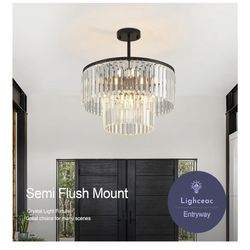 Black And Glass Chandelier 