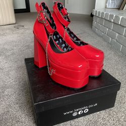 Red Platform Heels
