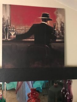 Martini bar canvas print