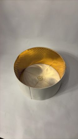 Large 22 inch gold and white lamp shade for chandelier