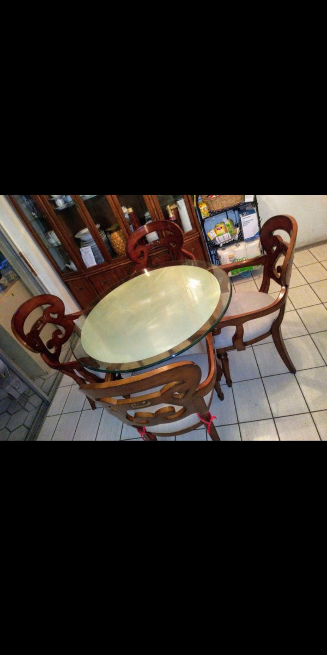 Kitchen table with 4 chairs.