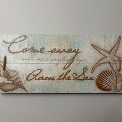 Wooden Seashell Wall Decor