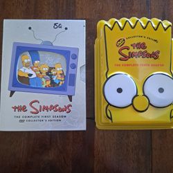 The Simpsons Complete 1st Season Collector's Edition DVD , And The 5th Season,And The Simpsons Complete 10th Season  Bart Head Collector's Edition .