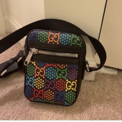Gucci Multicolor GG Supreme Sychedelic Messenger Shoulder Bag