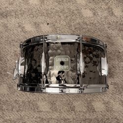 Gretsch Hammered Black Steel Snare Drum