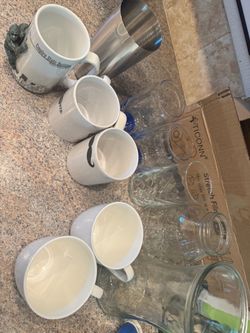 FREE coffee mugs and glasses vase mason jar