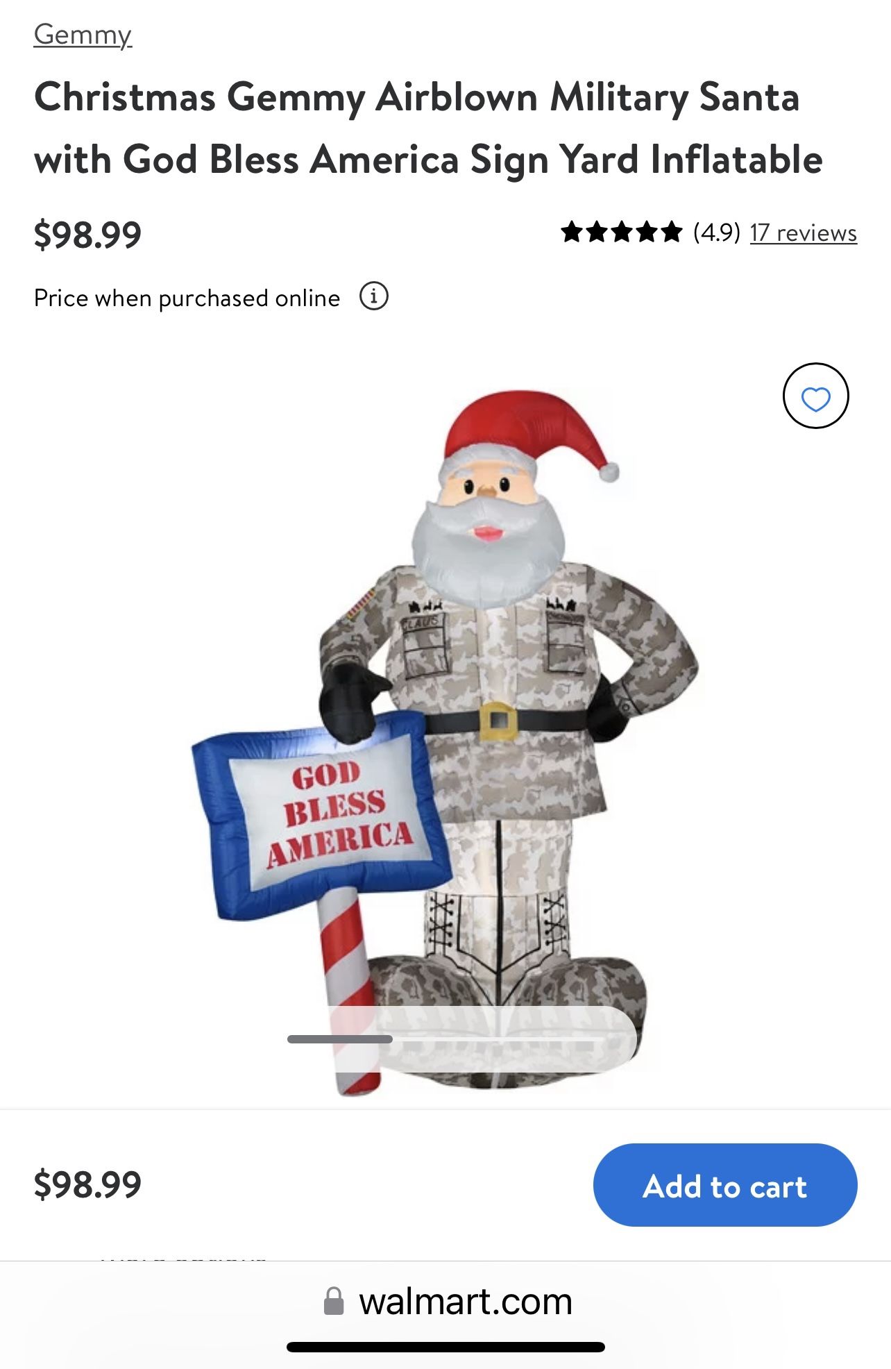 Inflatable Santa Soldier