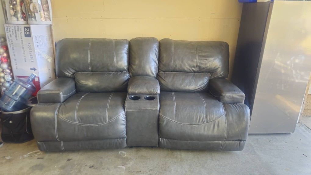 Leather Sofa Set (Electric Recliners)