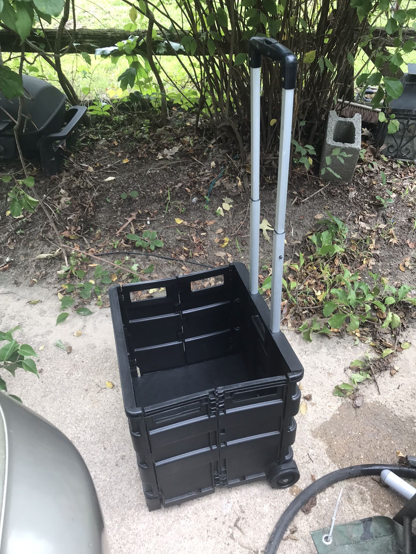ok Fold Up Crate On Wheels With Extension Handle Only $25 Firm