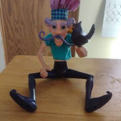 Purple Pie Man Doll And Captain Cackle The Berry Bird Used