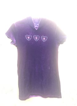 Purple dress with hearts size 7x
