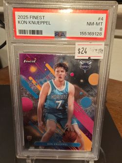 Kon Knueppel 2025 Topps Finest RC PSA 8