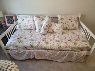 Wooden Daybed with wooden slabs