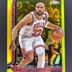 TALEN HORTON-TUCKER 2025-26 TOPPS CHROME YELLOW GOLD REFRACTOR BULLS /275