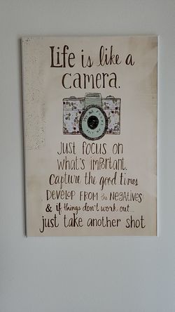 Life is like a Camera picture