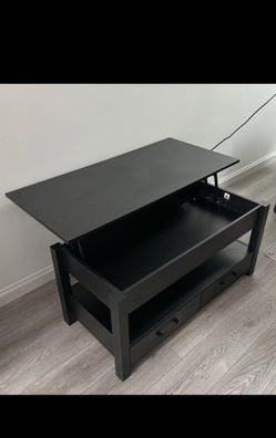 Coffee Table, Lift Top Coffee Table with Drawers and Hidden Compartment