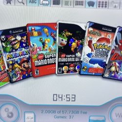 NINTENDO WII with 30 Popular Games Mario Kart,Mario Bros. Wii Sports,Zelda,Mario Party