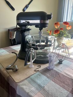 6qt kitchen aid mixer with glass bowl