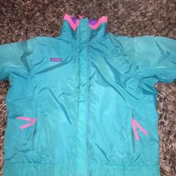 Vintage Columbia Bugaboo Green/Purple Windbreaker Rain Jacket Women’s