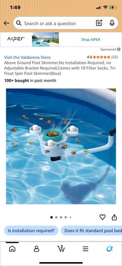 New in box automatic floating pool surface skimmer