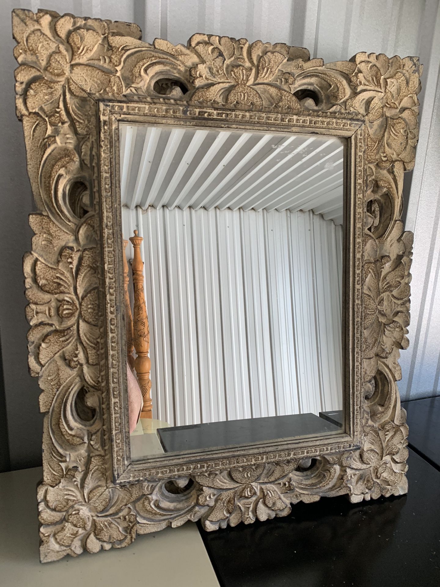 Hand carved indonesian mirror