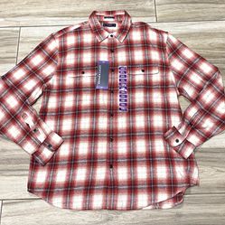 Lucky Brand Woven Casual Button Down Red Plaid Shirt Classic Fit Mens 2XL New Thumbnail