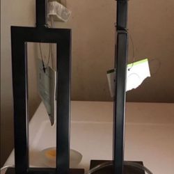 NEW Set 2 Black Metal Wood Base ( Read Description Below)  SALE SALE  $35  O.B.O🍀