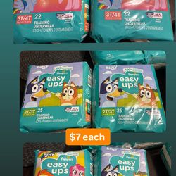 Huggies or pampers  Diapers $7 each