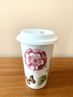 LENOX BUTTERFLY MEADOW Vintage Thermal Travel Mug/Tumbler NWT