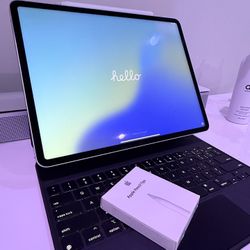 iPad Pro 12.9” + Apple Pencil + Magic Keyboard + New Pencil Tips