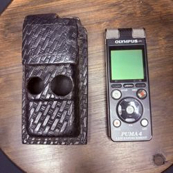 Olympus Puma 4 Law Enforcement Micro SD Voice Recorder w/ Leather Case