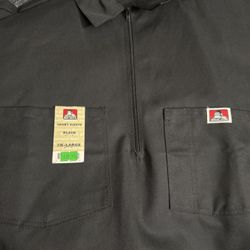 Ben Davis Half Zip Shirt (black)