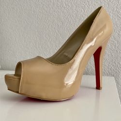 Nude AMI Clubwear Platform Peep-toe Heels