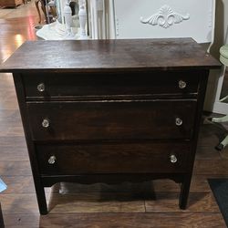 Beautiful antique dresser with glass knobs