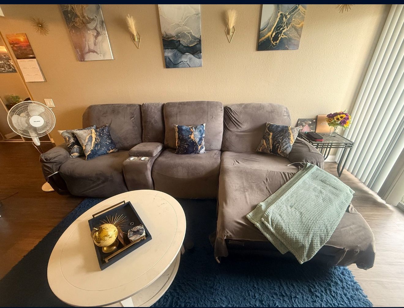 Dark Brown Recliner Couch