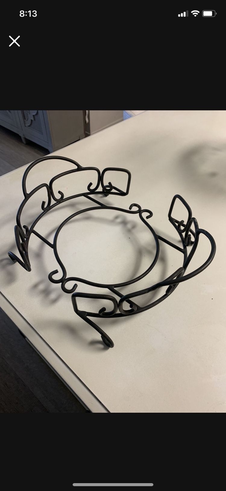 Princess House Magazine Rack & Metal Plate Holder