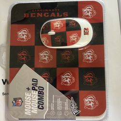 Cincinnati Bengals Wireless Mouse and MousePad Combo