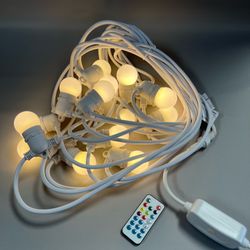 15 LED Globe Bulb 48ft Color-Changing Multi-Function String Light With Remote