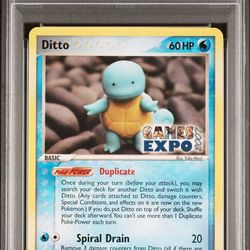 2007 POKEMON PROMO GAMES EXPO 2007 #64 DITTO [SQUIRTLE] PSA 8