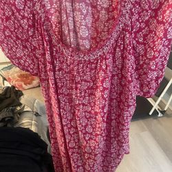 Boho Shirt Bright Red 3XL