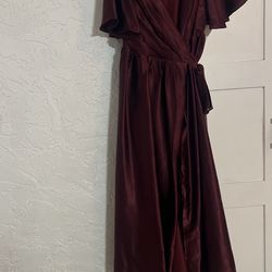 Lavetir Burgundy Bridesmaid Dress